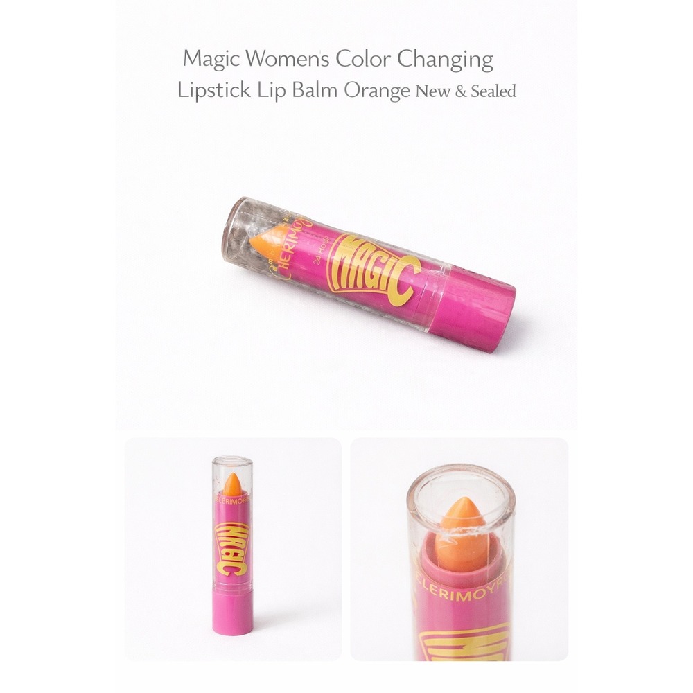 Cherimoya‎ Magic Womens Color Changing Lipstick Balm Orange New Sealed 24 Hour